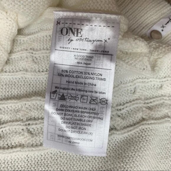 Free People One Teaspoon Sorrento Knit Long Cardigan Sweater Duster Maxi Cream - Picture 9 of 16